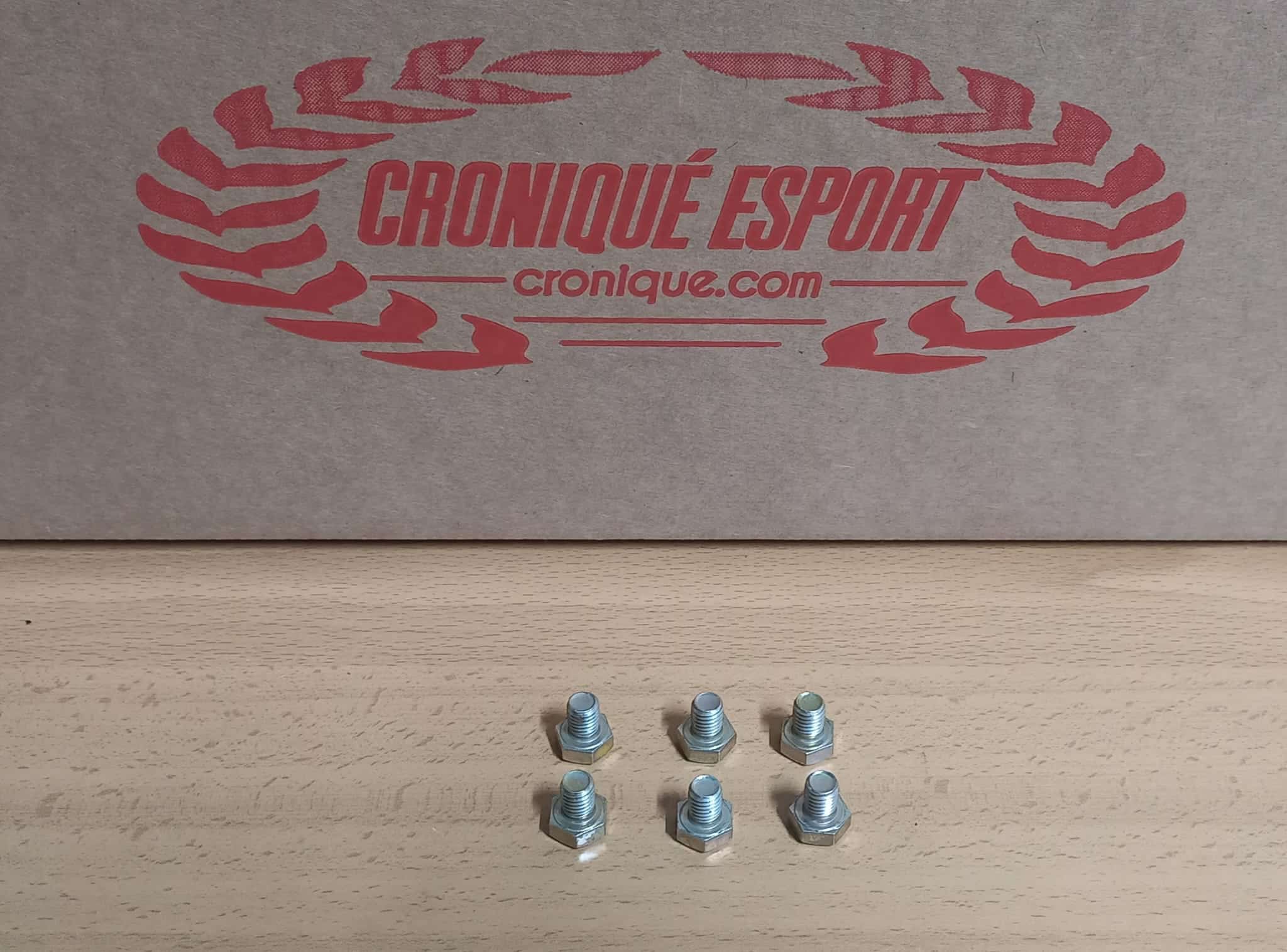 Kit de 6 tornillos bicromatados para turbina compresora. Lancia Delta Integrale / Evo